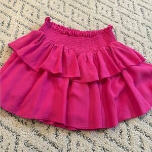 Katie J NYC Fuchsia Ruffled skirt